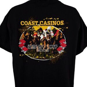 Kentucky Derby Day T Shirt Mens Size XL Black 2009 Sams Town Las Vegas Casino